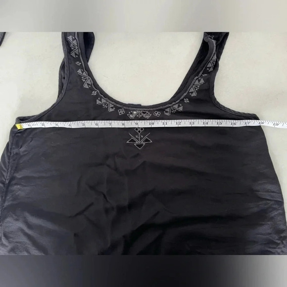 Roxy/ Black boho/ Embroidered/ Tank top/ Laser cut design/ Size US S - Picture 11 of 12